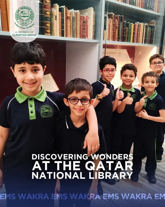 Year 3 was the first year group to kick off this school year’s field trips at EMS Wakra with an exciting visit to the Qatar National Library!  Learners explored, learned, and had a fantastic time discovering new things together.
Students were also privileged to celebrate Teacher’s Day during the trip with fun activities, smiles, and lots of appreciation for our amazing teachers!

#QatarSchools #Education #InternationalSchool #QatarNationalLibrary