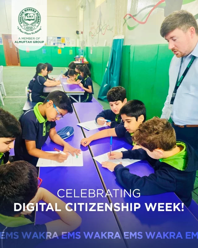 Celebrating Digital Citizenship at EMS Wakra! 💻🌍
It was wonderful to see our whole community engaging with this important topic. 

A huge thank you to all the parents who joined our Coffee Morning focused on "Navigating the Digital World". We had great discussions and shared valuable insights on helping our children thrive safely online. 👨‍👩‍👧‍👦🔐

We also want to acknowledge the excellent work done in the Cybersecurity Workshops, skillfully facilitated by Mr Byron and the Senior Leadership Team (SLT). Students learned essential skills to protect themselves and their data in an increasingly connected world. 🌐

Let's keep the conversation going at home about being responsible, respectful, and safe digital citizens.